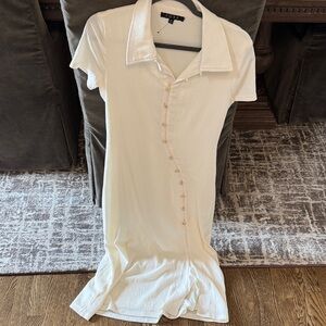 Elegant Cream Button-Down Women's Top